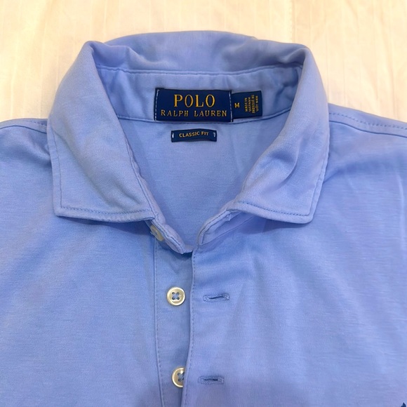 Size M men’s classic for soft touch Ralph Lauren polo shirt. Light blue color. - Picture 2 of 4
